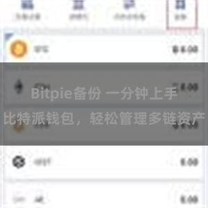 Bitpie备份 一分钟上手比特派钱包，轻松管理多链资产