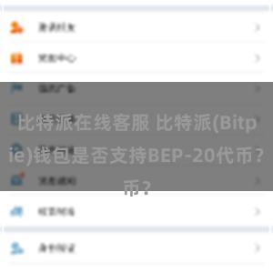 比特派在线客服 比特派(Bitpie)钱包是否支持BEP-20代币？