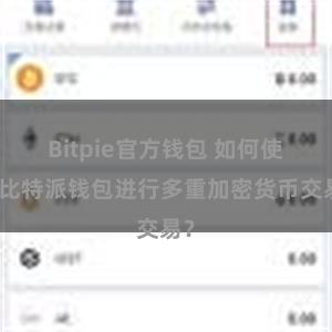 Bitpie官方钱包 如何使用比特派钱包进行多重加密货币交易？