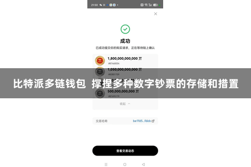 比特派多链钱包  撑捏多种数字钞票的存储和措置