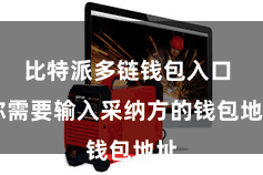 比特派多链钱包入口  你需要输入采纳方的钱包地址