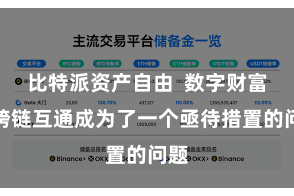 比特派资产自由  数字财富的跨链互通成为了一个亟待措置的问题